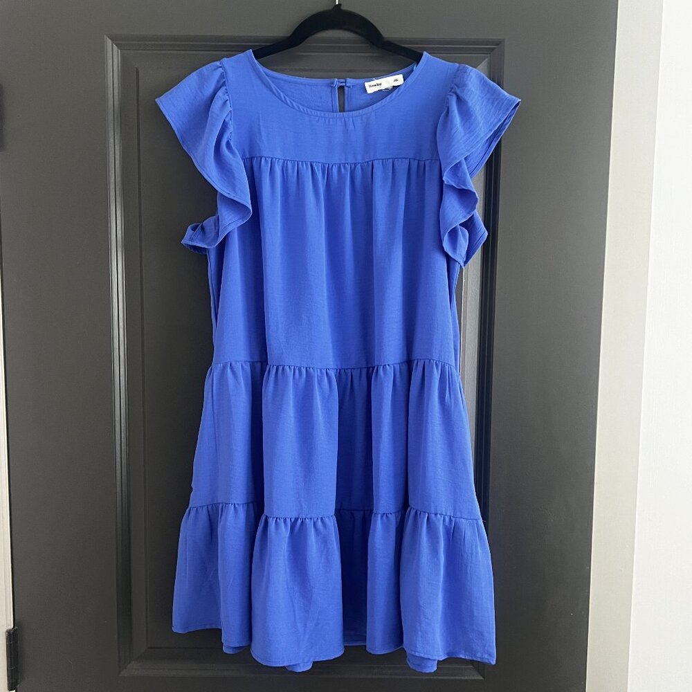 Newbury Kustom A-line ruffle short sleeve dress - Size Small